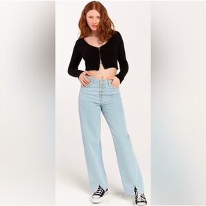 NWT LEVI'S 94 Baggy Twisted Womens Jeans - Plot Twist Light Wash